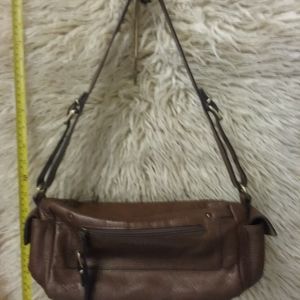 Vintage Brown Leather Handbag by Lamarthe